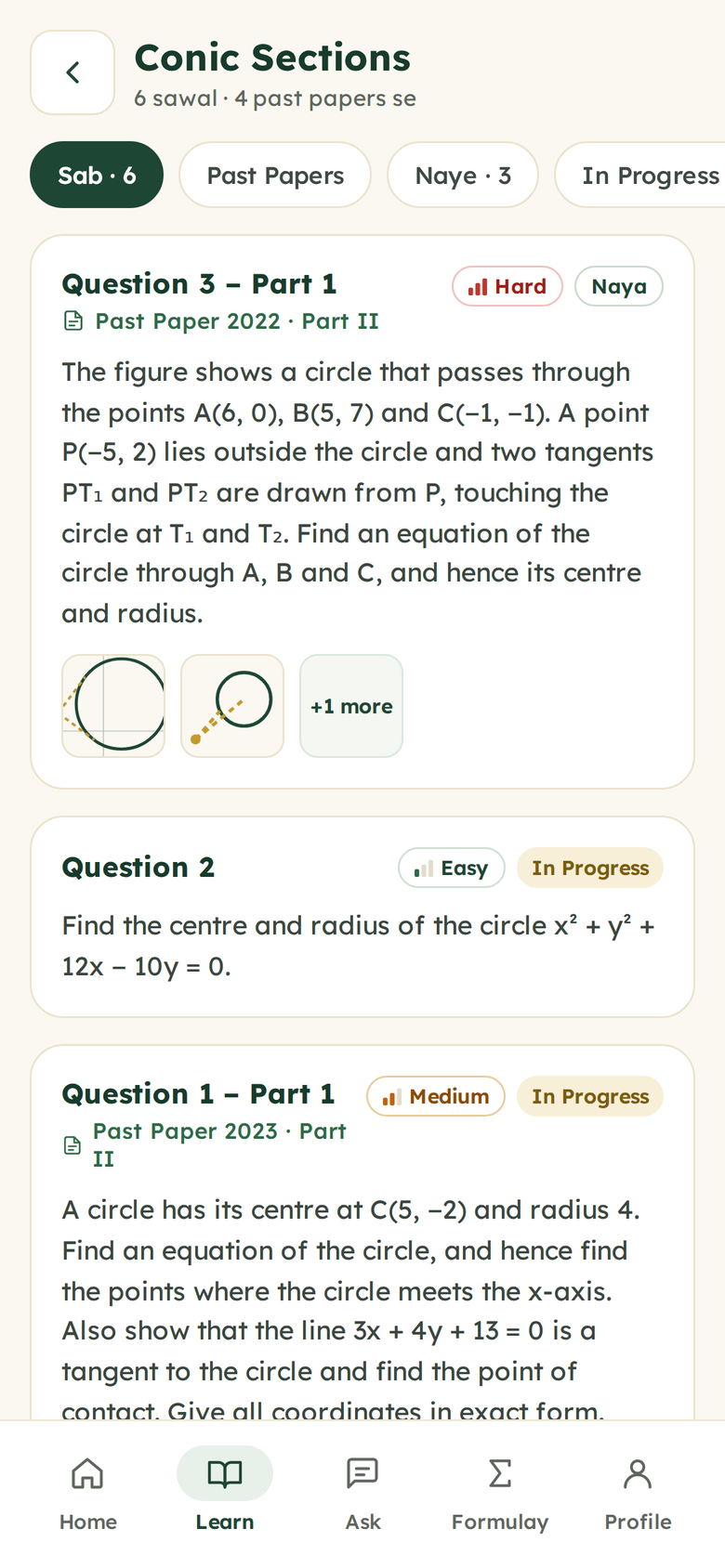 Question list